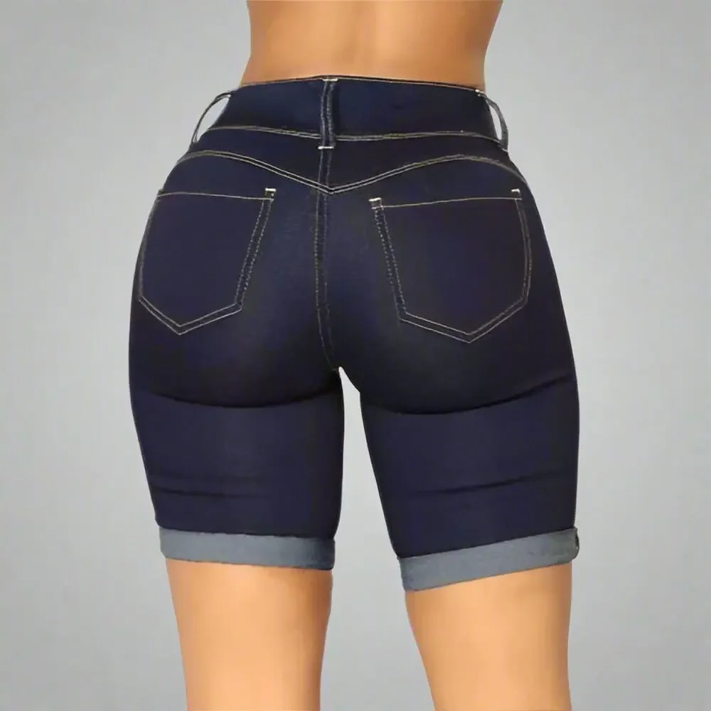 Dark Denim Women Bermuda Shorts